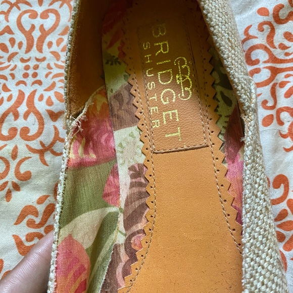 Bridget Shuster Pom Pom raffia ballet flats woven leather straw 9 8.5 - Picture 11 of 11